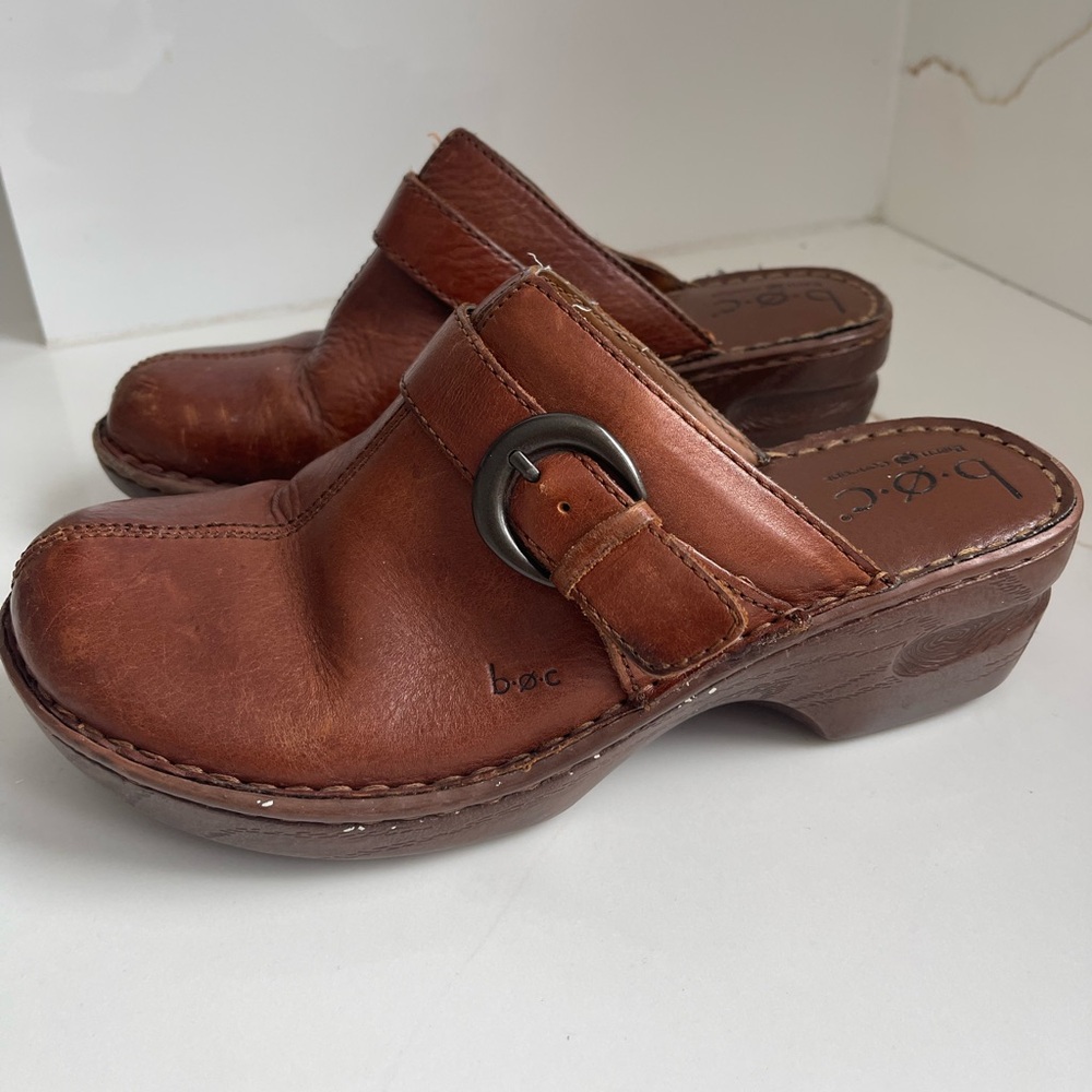 B.O.C Born Concept leather mules or clogs